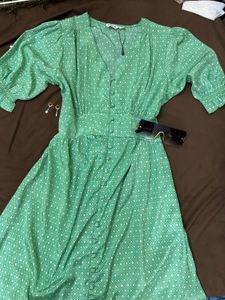 Green Printed Dress