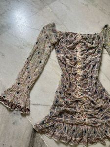 Floral Embroidered Mini Dress