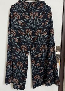 Floral Print Wide Leg Pants