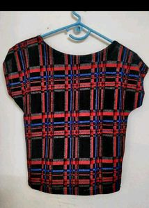 Classic Red &amp; Blue Checked Top