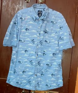 Tropical Print Short Sleeve Shirt