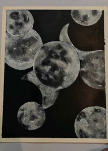 Lunar Phases Painting