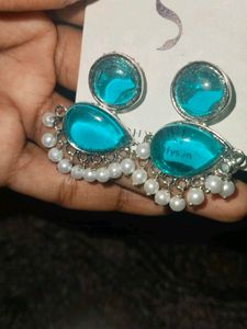 Teal Drop Earrings