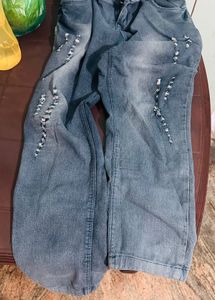 Distressed High Waist Denim Capris