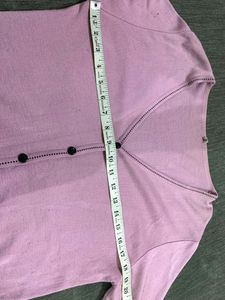 Pink Woolen Cardigan (Women)