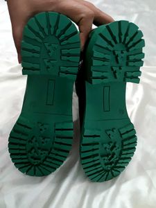 Electric Green Color Boots