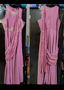 😍gown+eyelashes+purse combo😍 indya gown