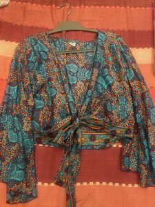 Bell Sleeves Wrap Top