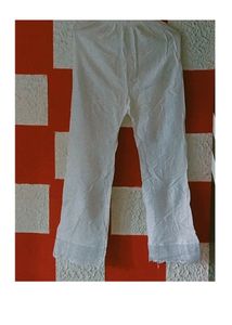 New White  Chickenkari Palazzo