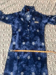 Blue Tie-Dye Kurti