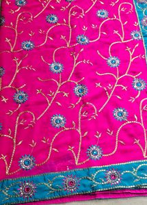 Elegant Pink n blue saree