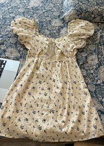 Floral Puff Sleeve Mini Dress