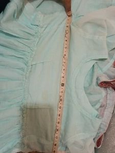 Light Blue Anarkali With Flared Palazo