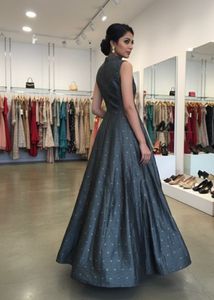 Size 34 to 42 Grey Elegant Ethnic Gown