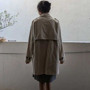 Long Double Breasted Trench Coat