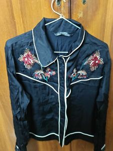 Zara Woman Embroidered Shirt
