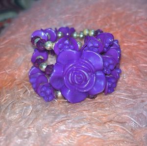 Purple Flower Bracelet