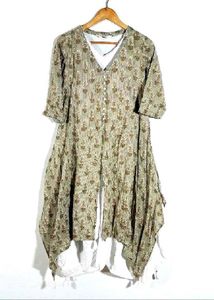 Biba Classy Assymetric Fusion Layered Kurta