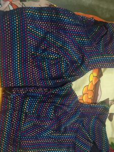 Navy blue. silk cotton daily wear blouse