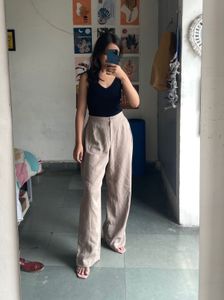 Wide Leg Trousers With Top