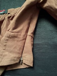 Brown Fitted Crop Top