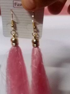 Earring Bundle: Fuzzy Pom &amp; Tassel Drop Earrings