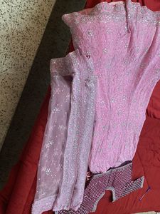Pink And Wine Lehanga