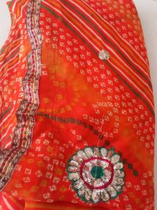 Festive Orange Saree - new
