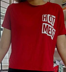 Red Crop Tee