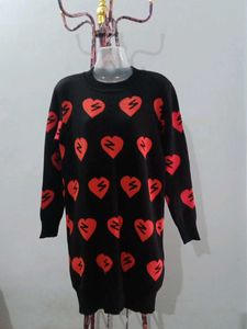 heart shape print dress