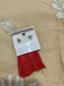 Red Tassel Fashion Earrings