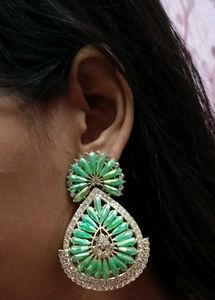 Green Drop Earrings