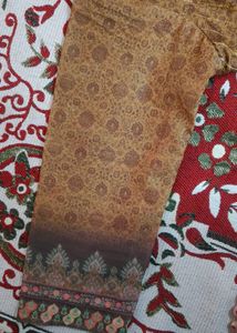 New Elegant Brown Embroidered Kurta Set