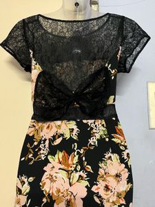 Pintrest Floral Print Maxi Dress