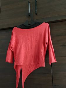 Coral Asymmetrical Top