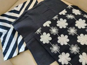 Black &amp; White Cushion Cover Set Of 3