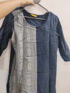 Navy Blue - Aurelia Straight Fit Kurta