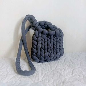 Handmade Knit Bucket Bag