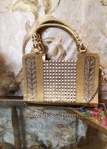 Ladies Sparkling Golden Handbag