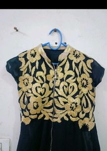 Black Party Wear Up N Down Kurts Set