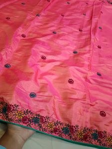 Offer 🎉Double Shade Embroidered Sare🎉
