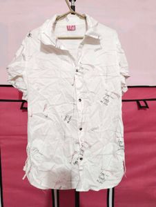 Off White Printed Shirt