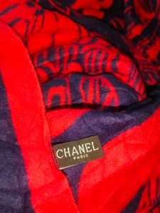 Chanel large luxurious delicate silk/wool scarf