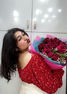 Red Floral Print Top