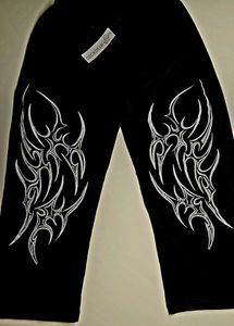 Harem Black Graphic Print Sweatpant