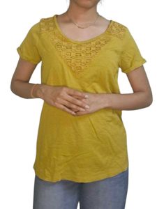 Mustard Lace Top