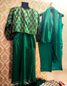 Elegant Zari Work Koti Kameez Inner With Dupatta