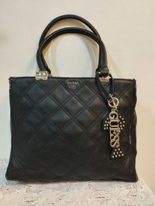 Guess Black Quilted Handbag