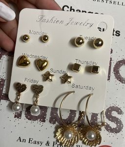 Brand New Golden Earrings Set
