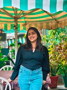 Black gathered crop top